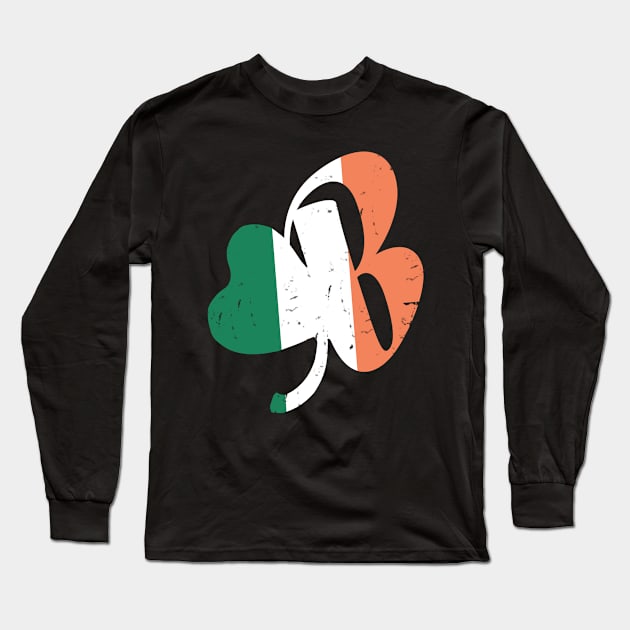 Boston Irish Flag St Patricks Day Massachusetts Long Sleeve T-Shirt by benyamine